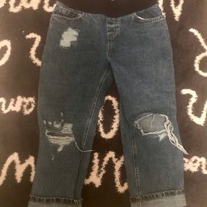 distressed boyfriend jeans